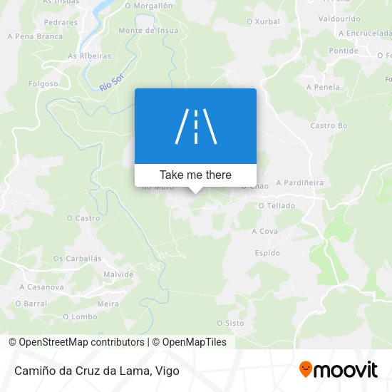 Camiño da Cruz da Lama map