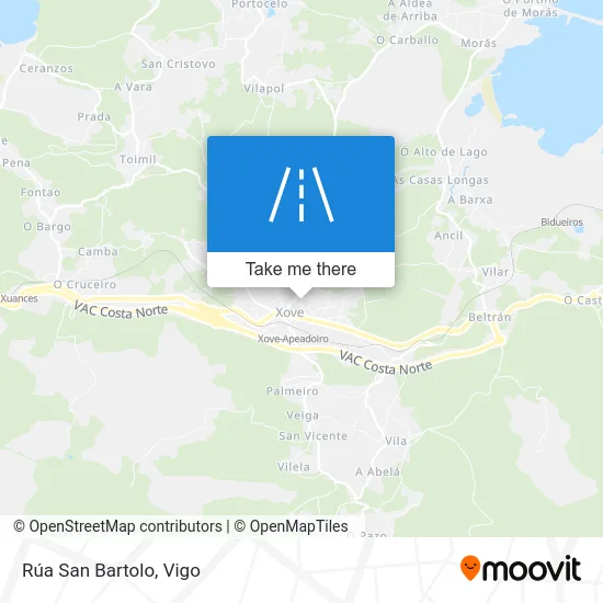 Rúa San Bartolo map