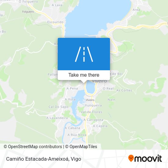 Camiño Estacada-Ameixoá map