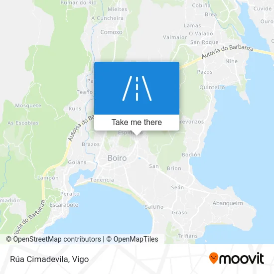 Rúa Cimadevila map