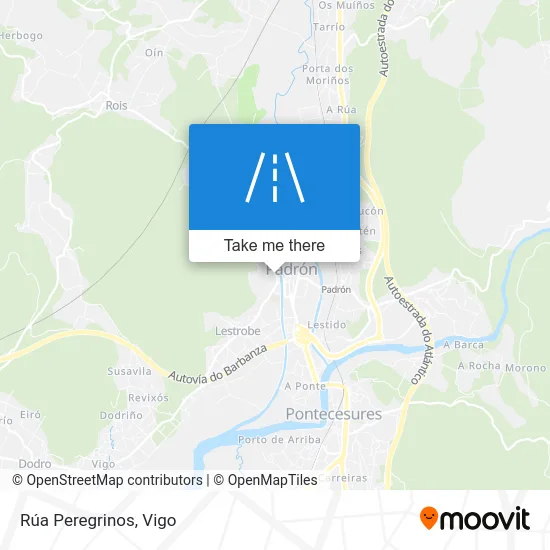 Rúa Peregrinos map