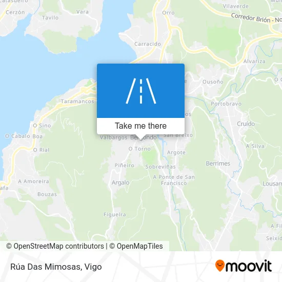 Rúa Das Mimosas map