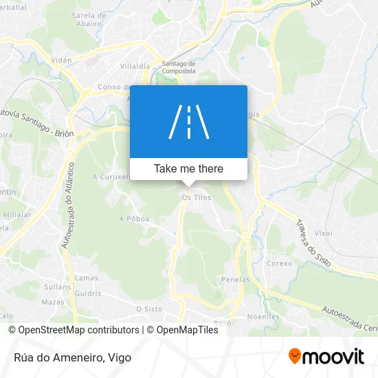 Rúa do Ameneiro map