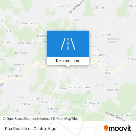 Rúa Rosalía de Castro map