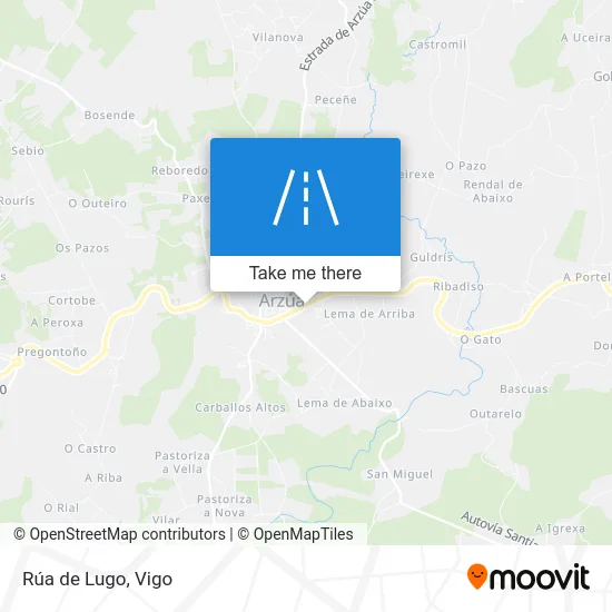 Rúa de Lugo map