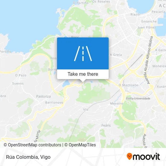 Rúa Colombia map