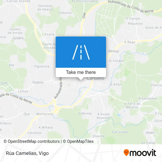 Rúa Camelias map