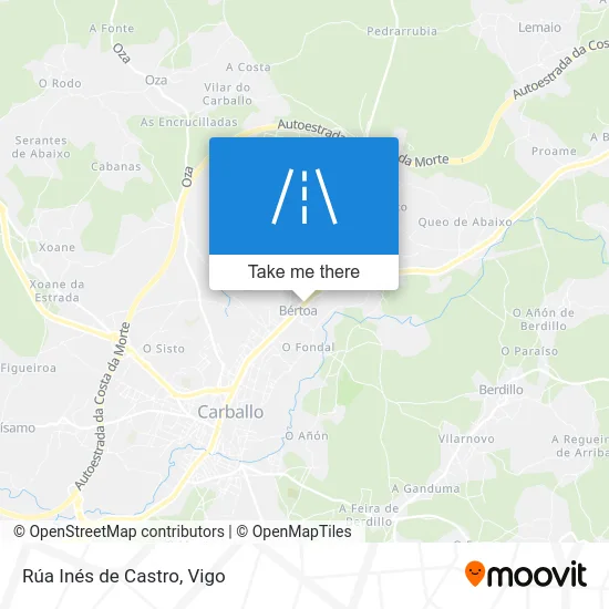 Rúa Inés de Castro map