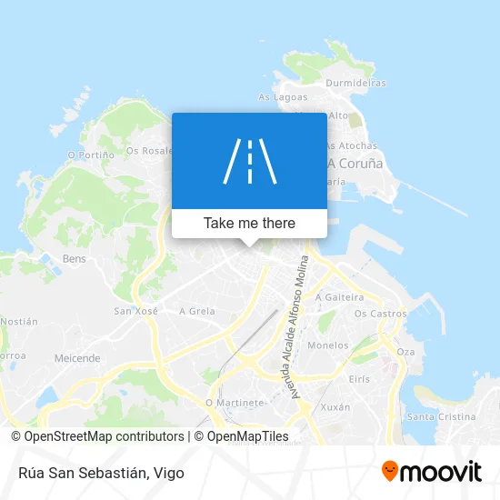 Rúa San Sebastián map