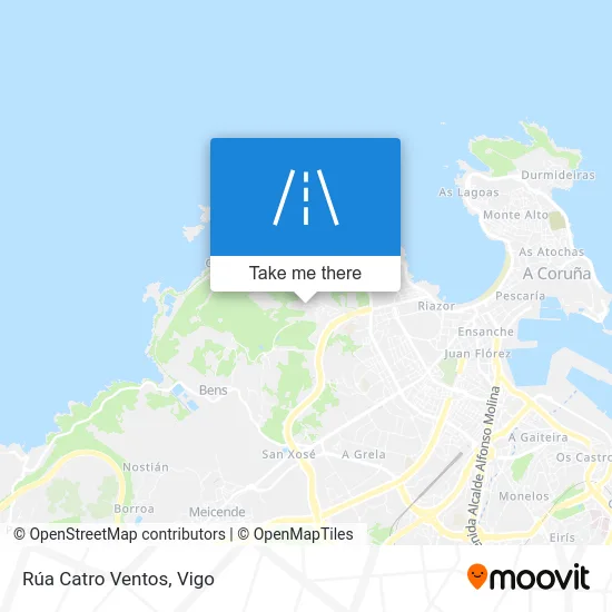 Rúa Catro Ventos map