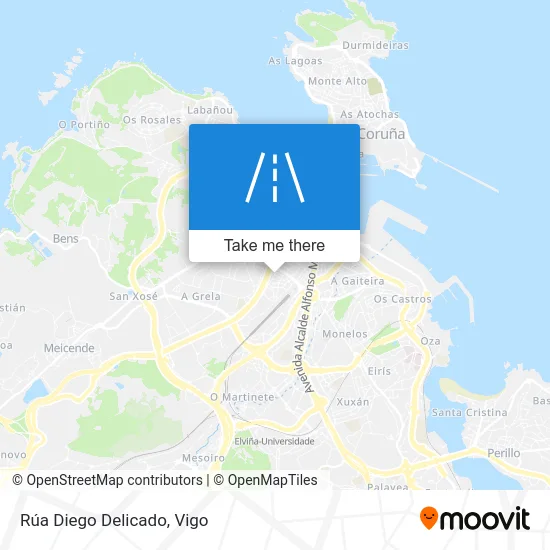 Rúa Diego Delicado map