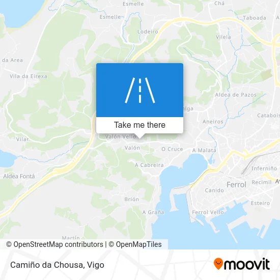 Camiño da Chousa map