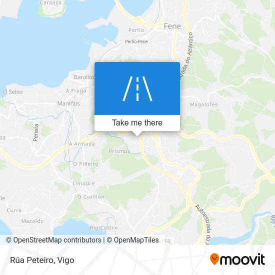 Rúa Peteiro map