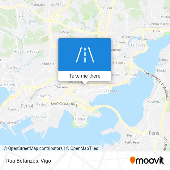 Rúa Betanzos map