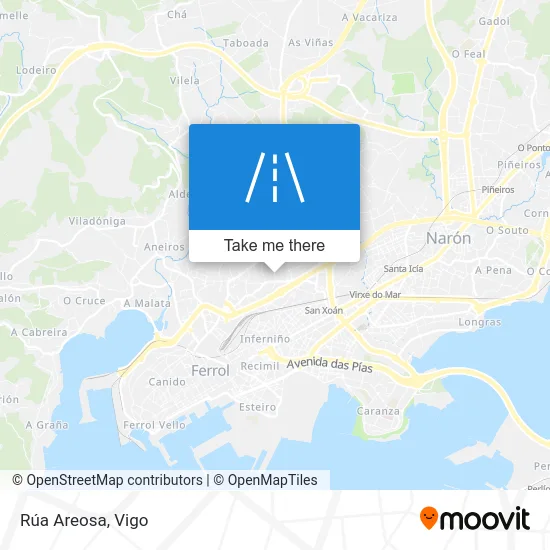 Rúa Areosa map