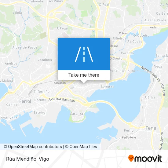 Rúa Mendiño map