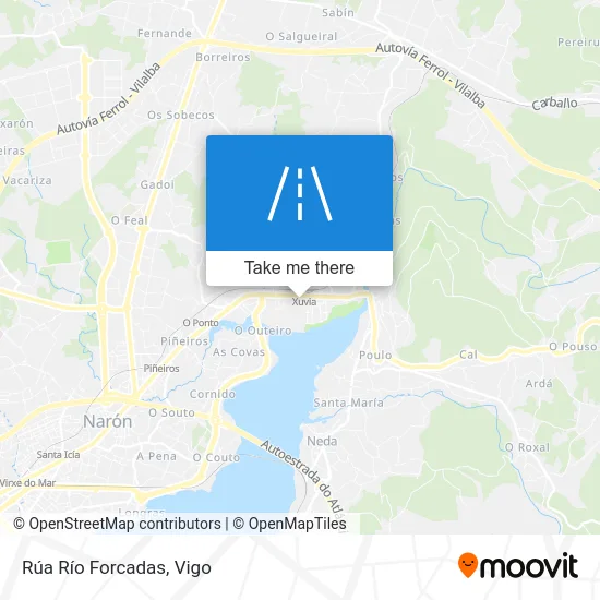 Rúa Río Forcadas map