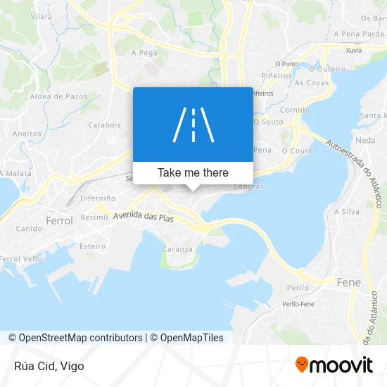 Rúa Cid map