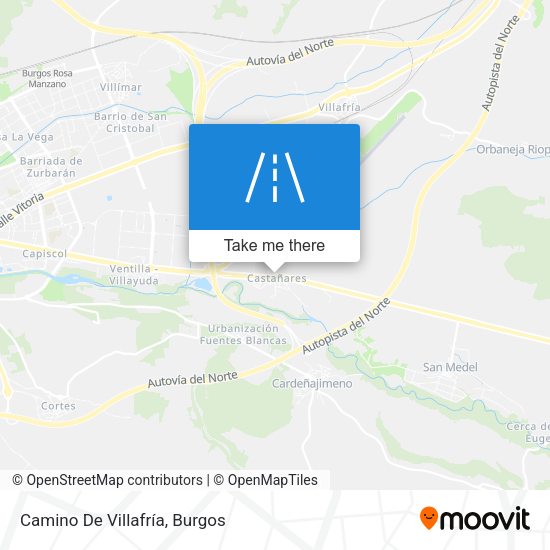 Camino De Villafría map