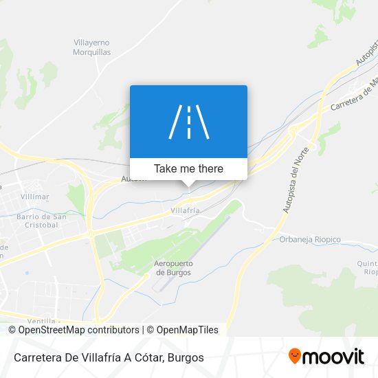 Carretera De Villafría A Cótar map