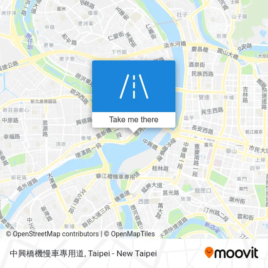 中興橋機慢車專用道地圖