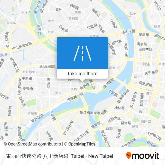 東西向快速公路 八里新店線 map