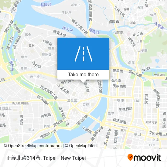 正義北路314巷地圖