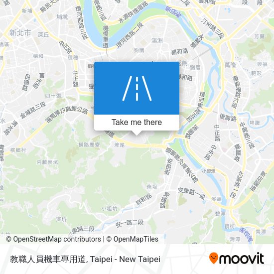 教職人員機車專用道 map