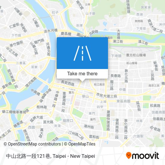 中山北路一段121巷地圖