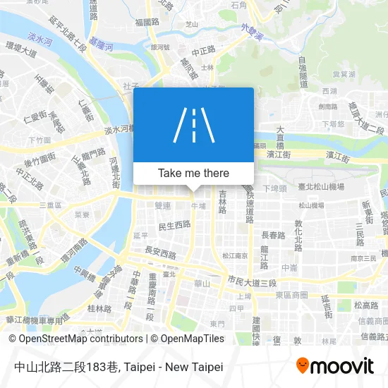 中山北路二段183巷地圖