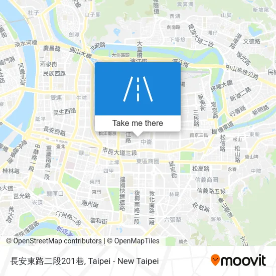 長安東路二段201巷地圖