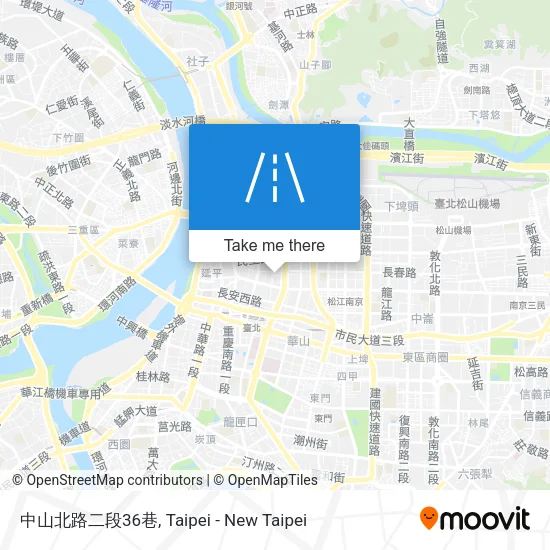 中山北路二段36巷地圖