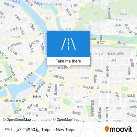 中山北路二段50巷地圖