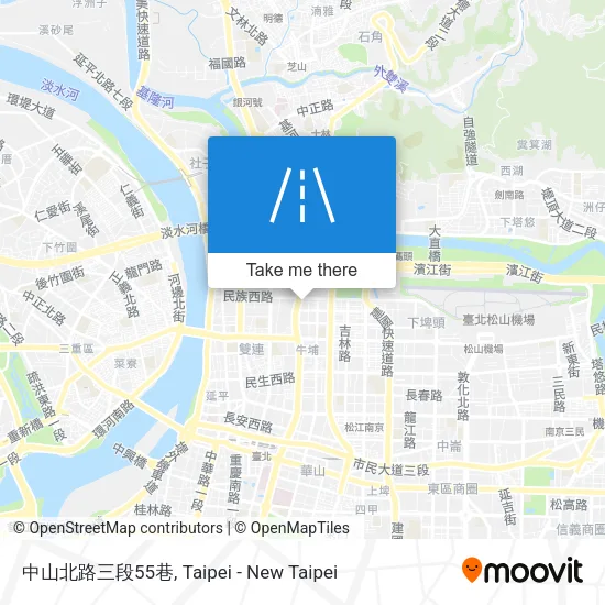 中山北路三段55巷地圖