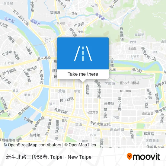 新生北路三段56巷地圖