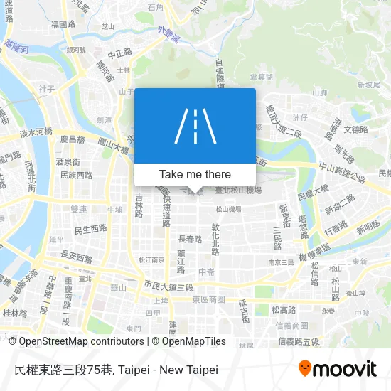 民權東路三段75巷地圖