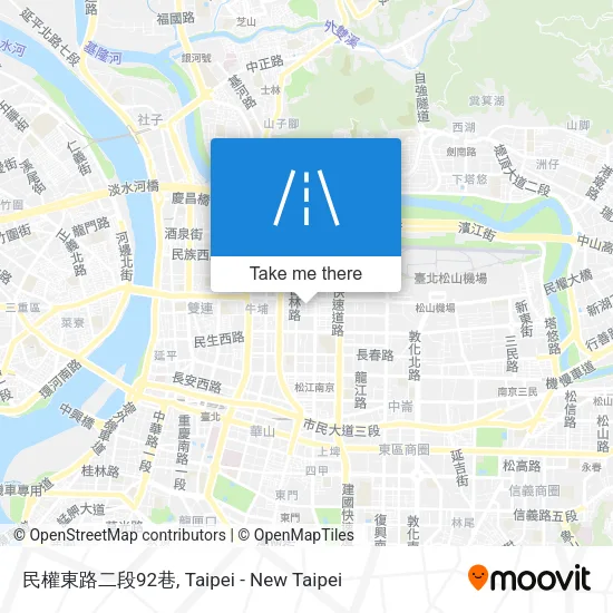民權東路二段92巷地圖