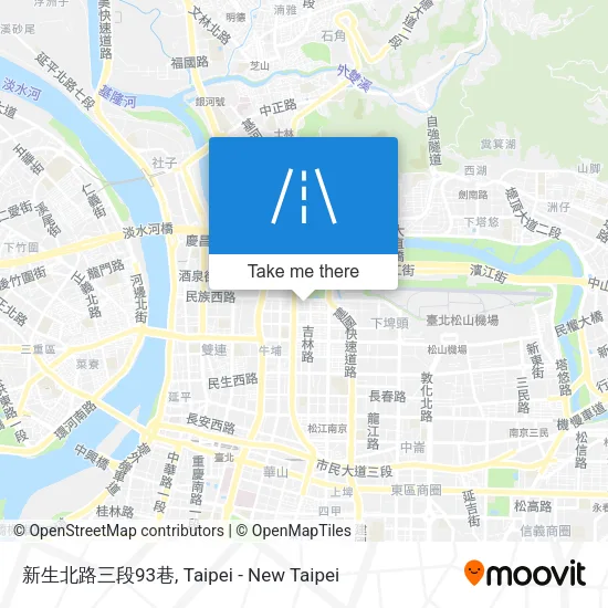 新生北路三段93巷地圖