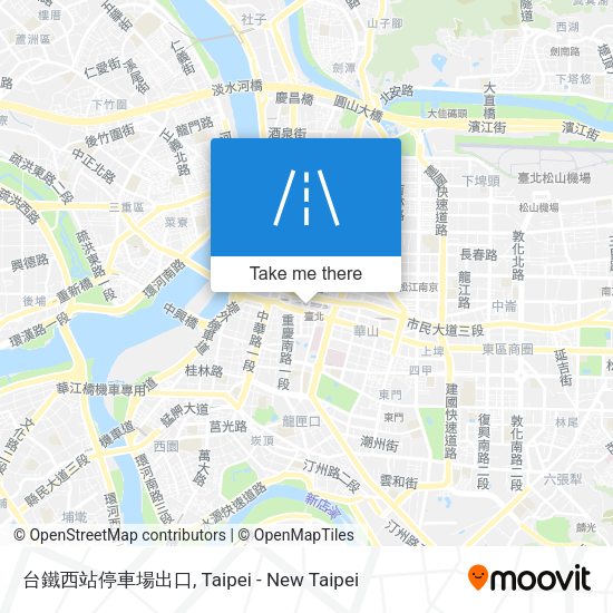 台鐵西站停車場出口 map