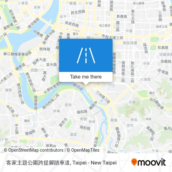 客家主題公園跨提腳踏車道地圖
