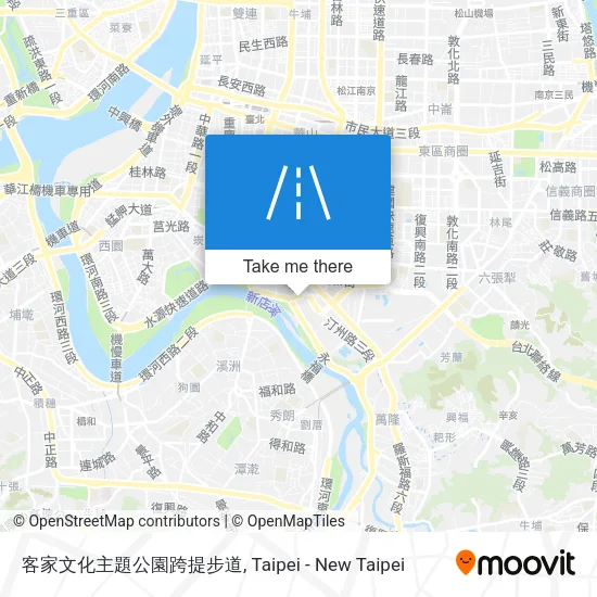 客家文化主題公園跨提步道地圖
