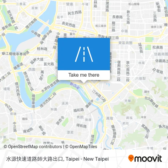 水源快速道路師大路出口 map