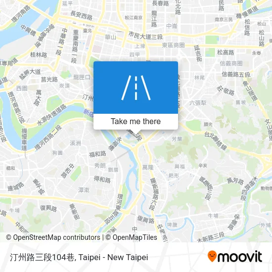 汀州路三段104巷地圖