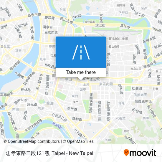 忠孝東路二段121巷地圖