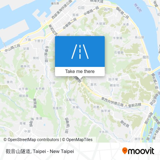 觀音山隧道 map