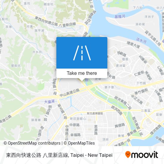 東西向快速公路 八里新店線地圖