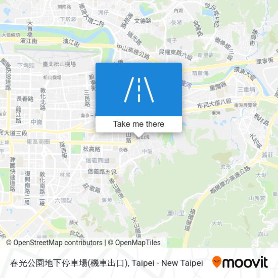 春光公園地下停車場(機車出口) map