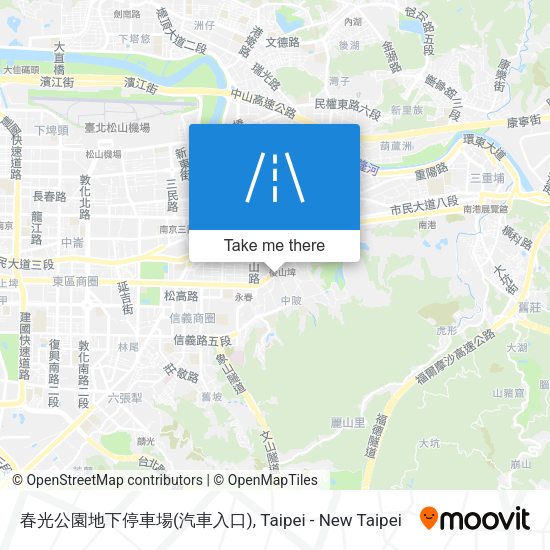 春光公園地下停車場(汽車入口)地圖