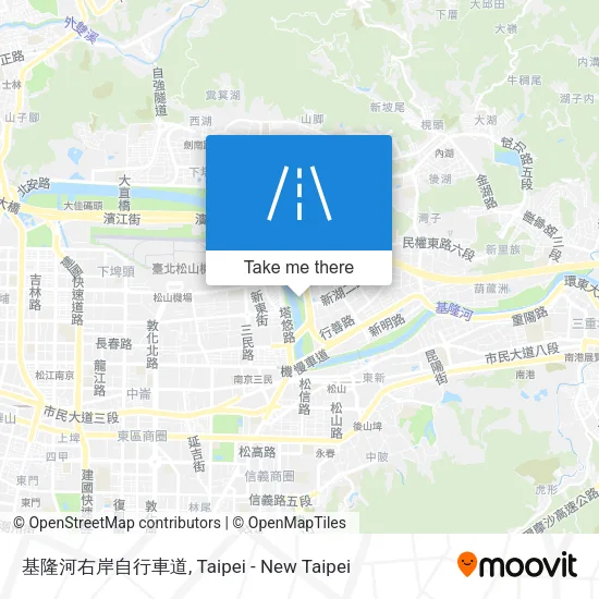 基隆河右岸自行車道 map