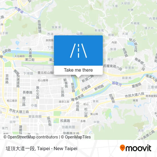 堤頂大道一段地圖